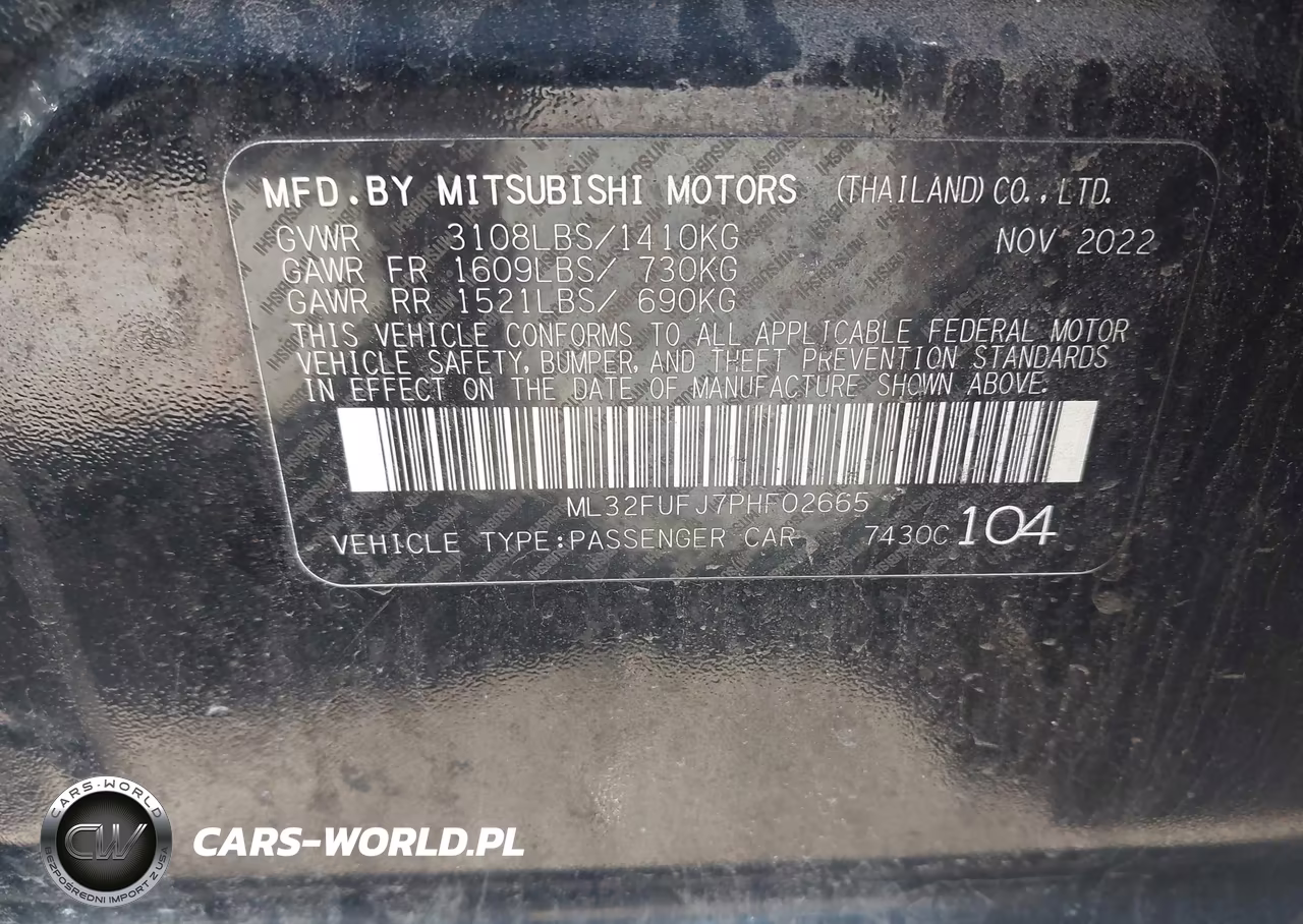 2023 Mitsubishi Mirage G4 Black Edition-Es-Le VIN:ML32FUFJ7PHF02665 - 9
