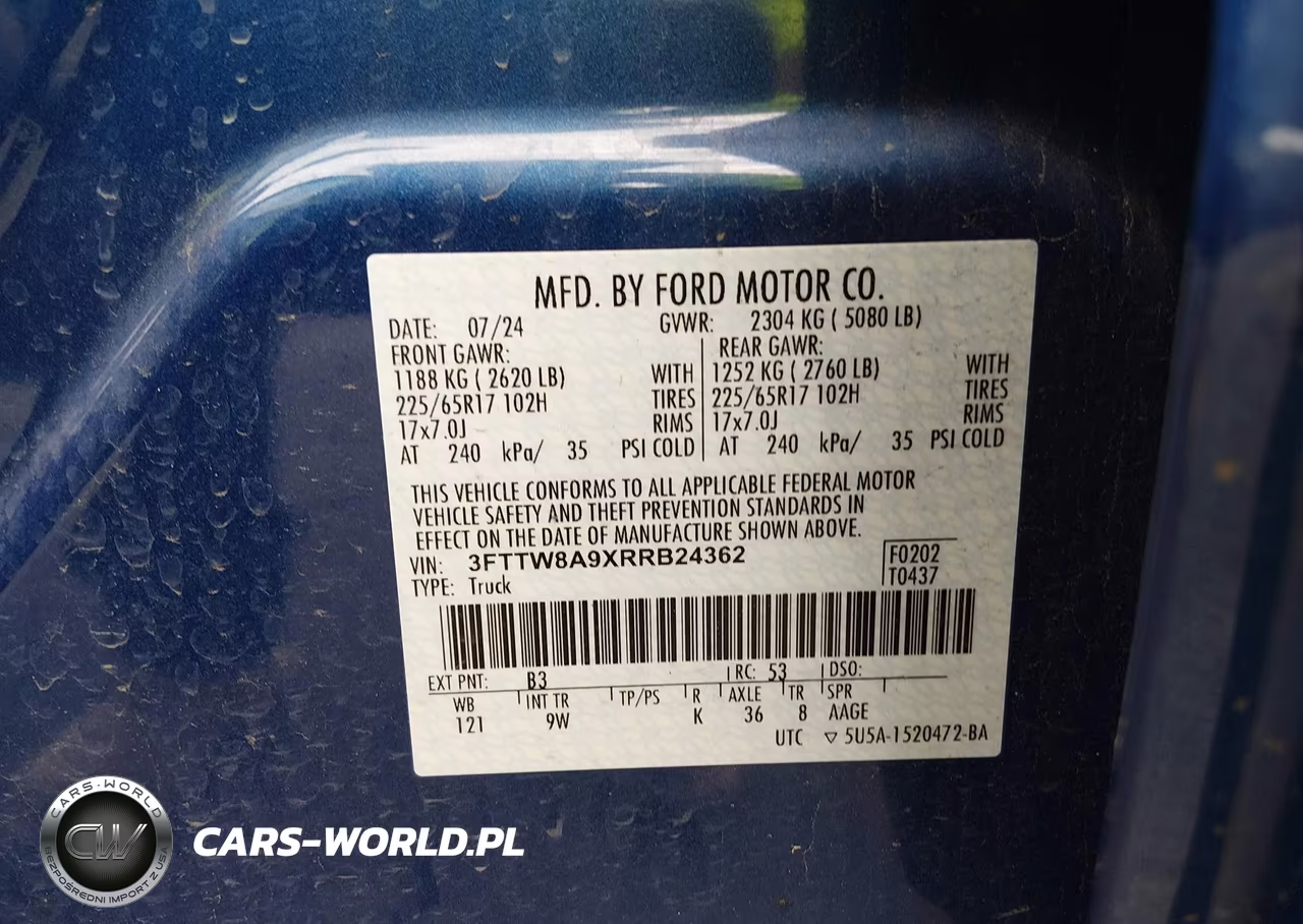 2024 Ford Maverick Xl VIN:3FTTW8A9XRRB24362 - 9