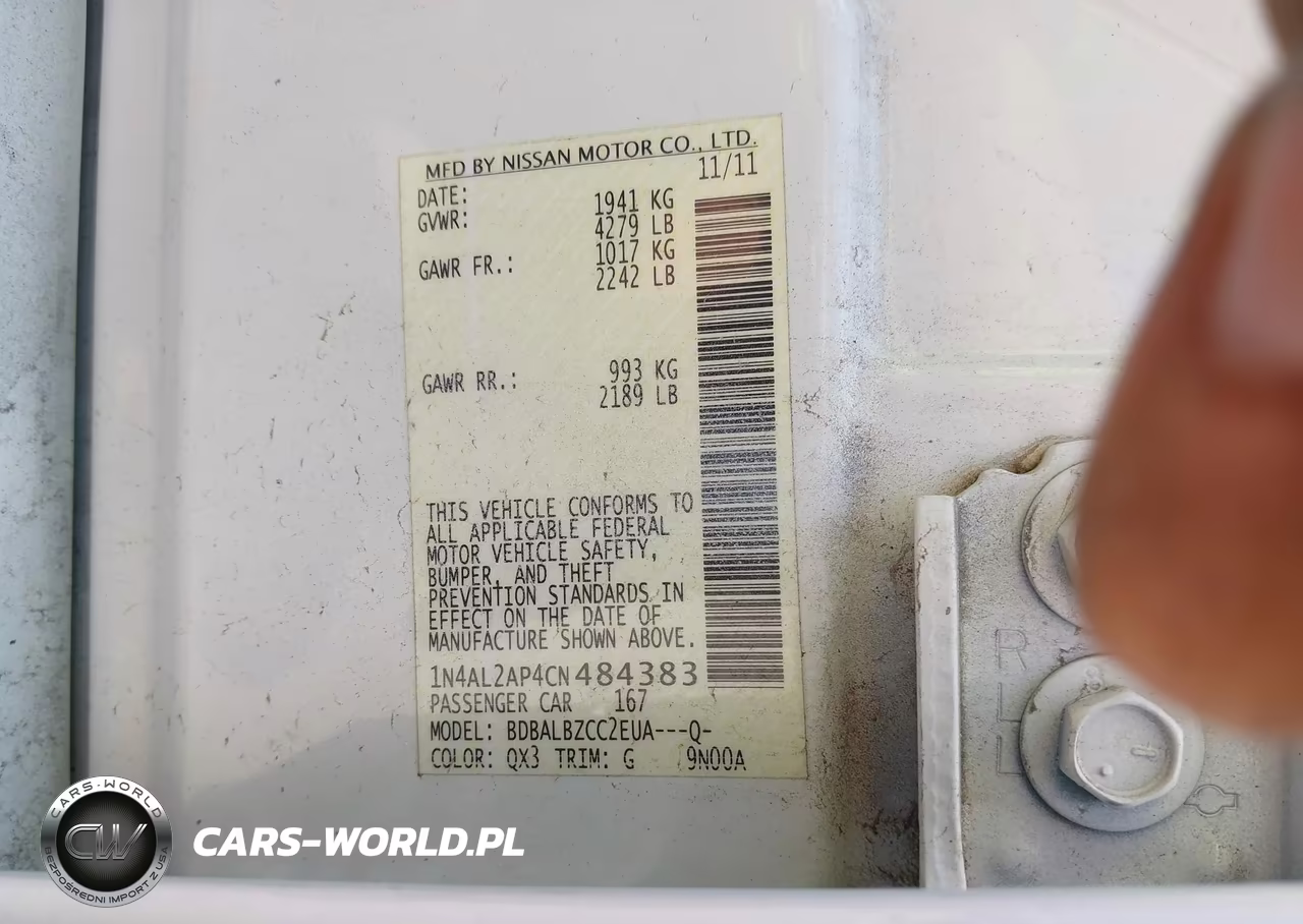 2012 Nissan Altima 2.5 S VIN:1N4AL2AP4CN484383 - 9