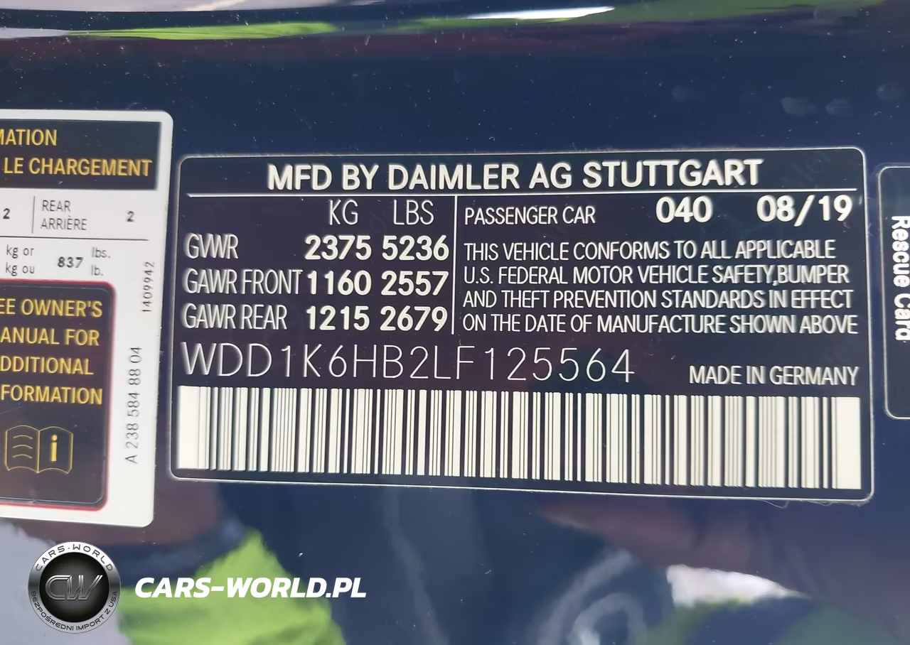 2020 Mercedes-Benz E 450 VIN:WDD1K6HB2LF125564 - 9