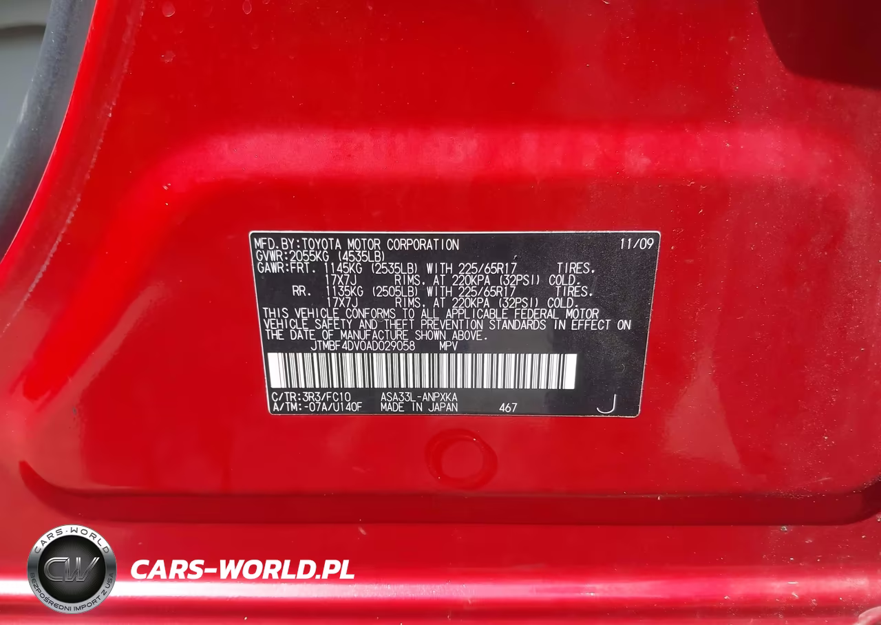 2010 Toyota Rav4 VIN:JTMBF4DV0AD029058 - 9