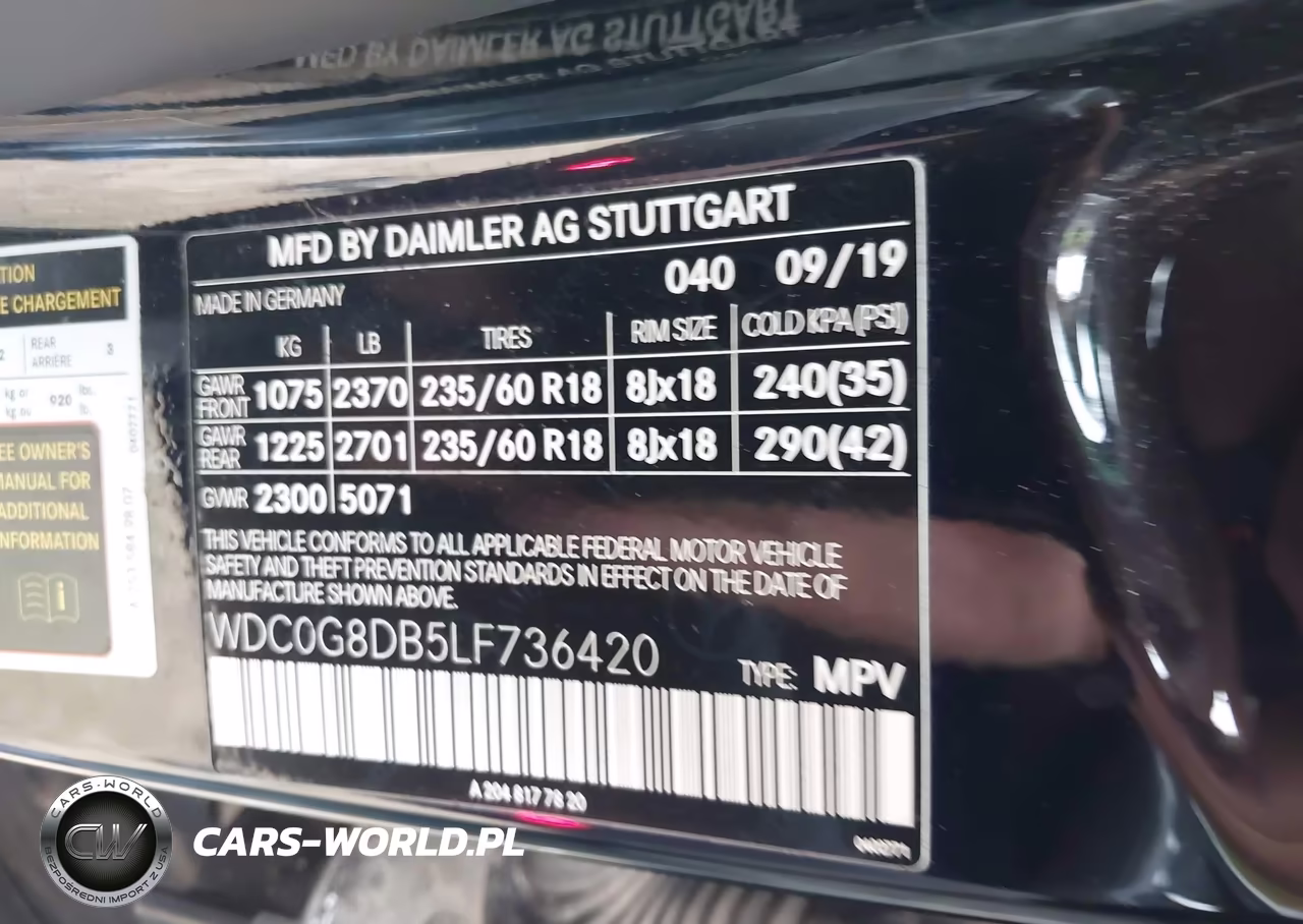 2020 Mercedes-Benz Glc 300 VIN:WDC0G8DB5LF736420 - 9