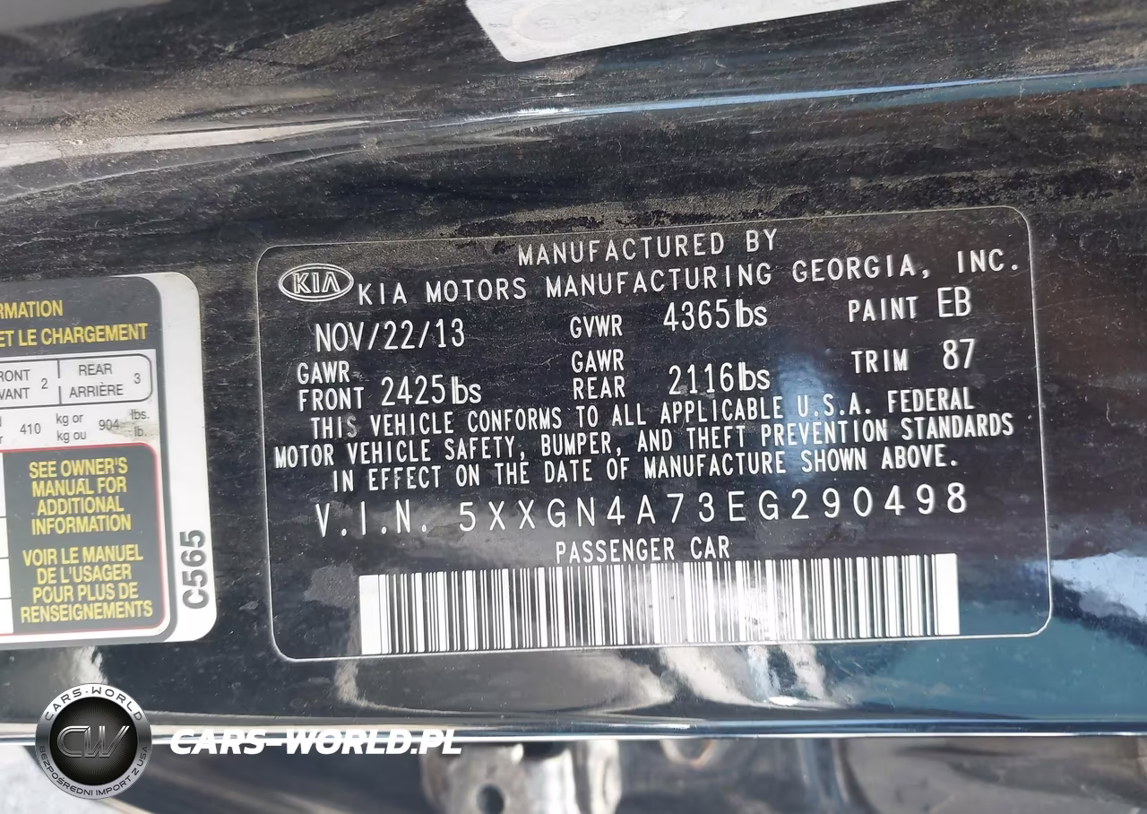 2014 Kia Optima Ex VIN:5XXGN4A73EG290498 - 9