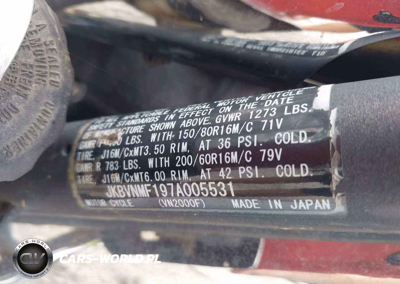 2007 Kawasaki Vn2000 F VIN:JKBVNMF197A005531 - 10