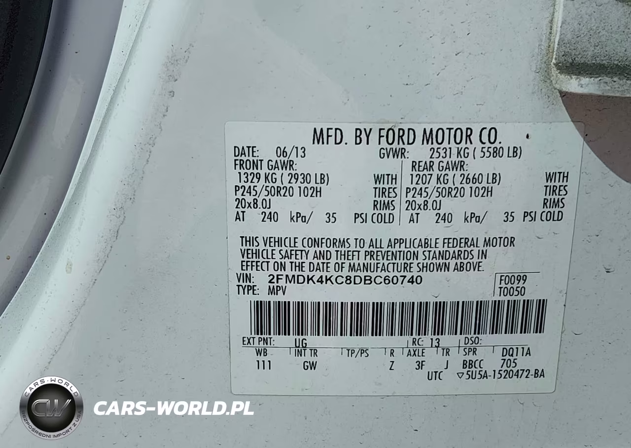 2013 Ford Edge Limited VIN:2FMDK4KC8DBC60740 - 9