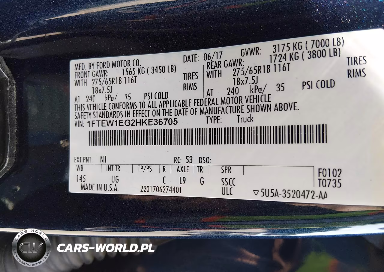 2017 Ford F-150 Xlt VIN:1FTEW1EG2HKE36705 - 9