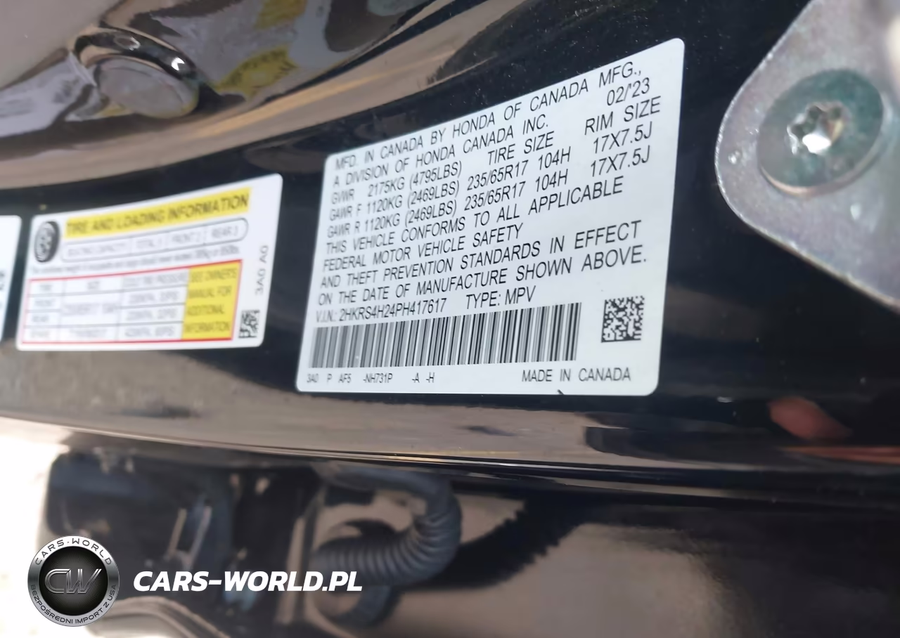 2023 Honda Cr-V Lx Awd VIN:2HKRS4H24PH417617 - 9