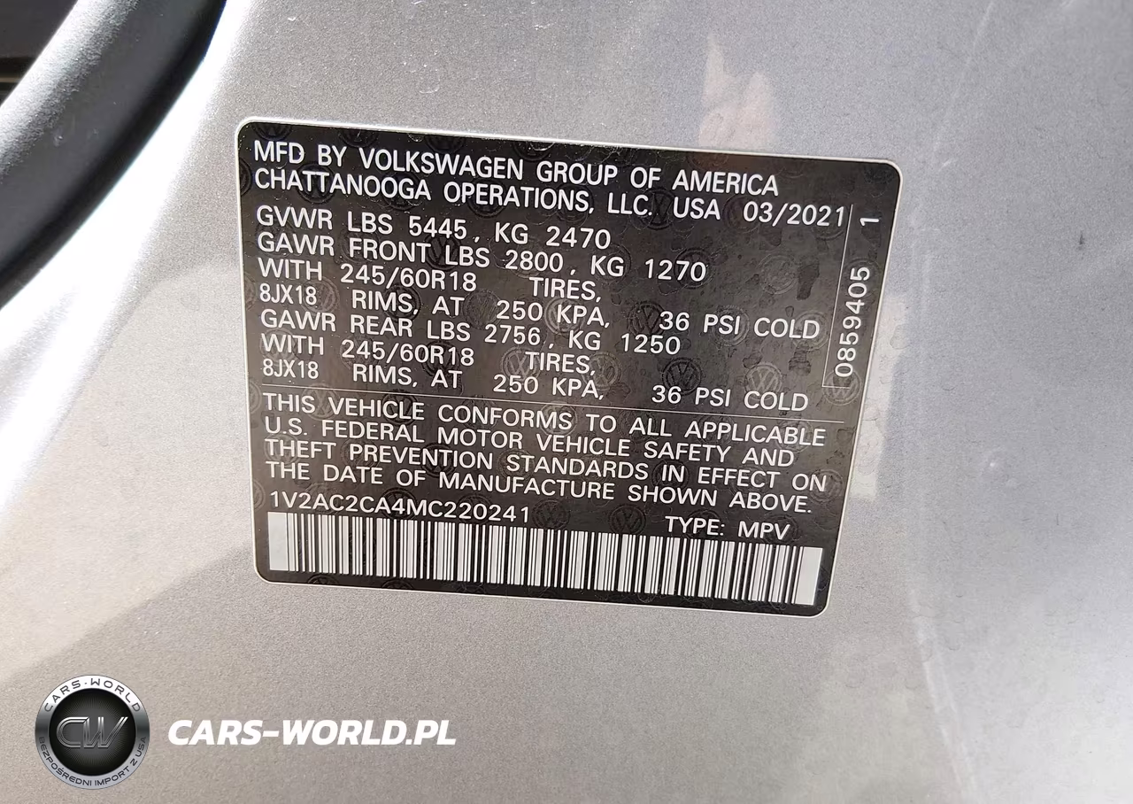 2021 Volkswagen Atlas Cross Sport 2.0T S VIN:1V2AC2CA4MC220241 - 9