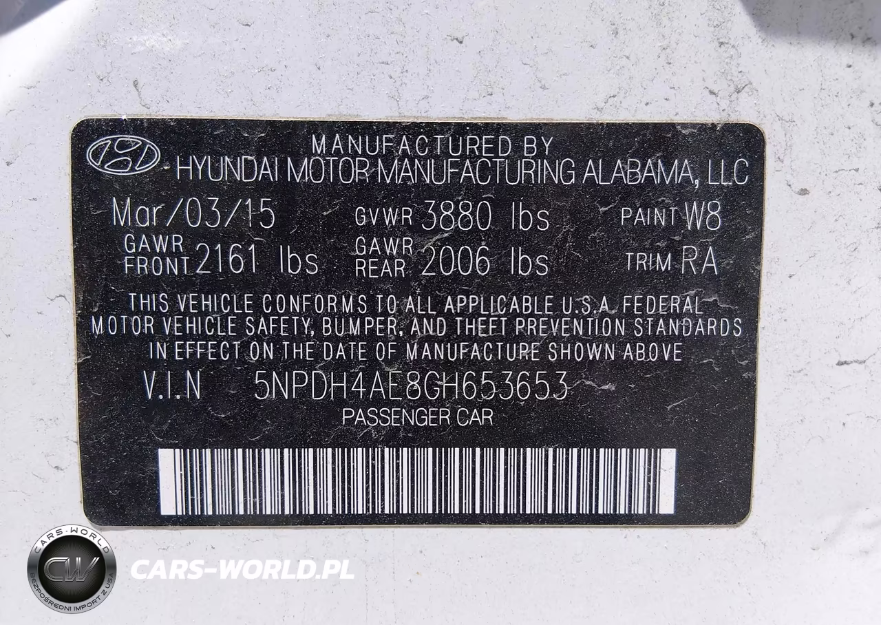 2016 Hyundai Elantra Se VIN:5NPDH4AE8GH653653 - 9