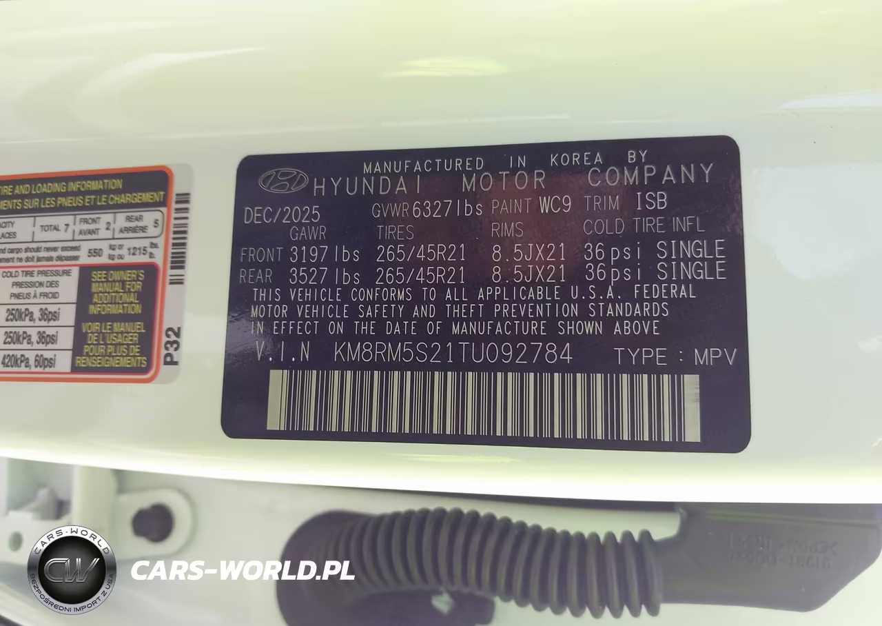 2026 Hyundai Palisade Calligraphy VIN:KM8RM5S21TU092784 - 9