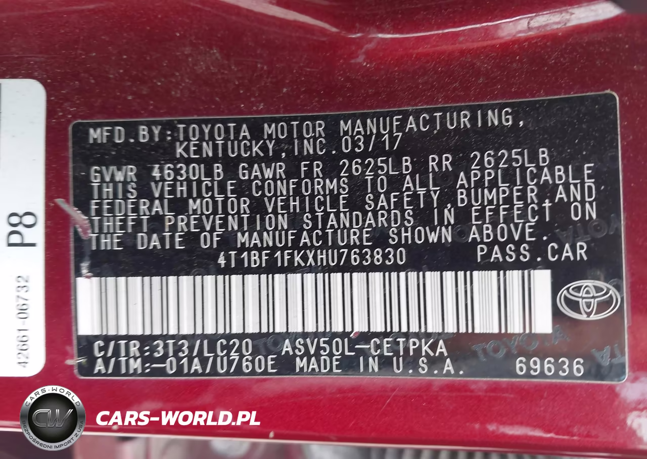 2017 Toyota Camry Xse VIN:4T1BF1FKXHU763830 - 9