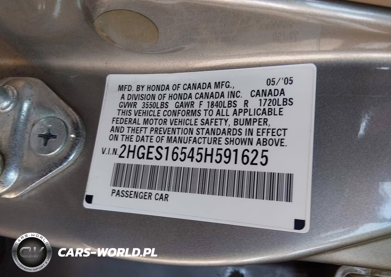 2005 Honda Civic Lx VIN:2HGES16545H591625 - 9