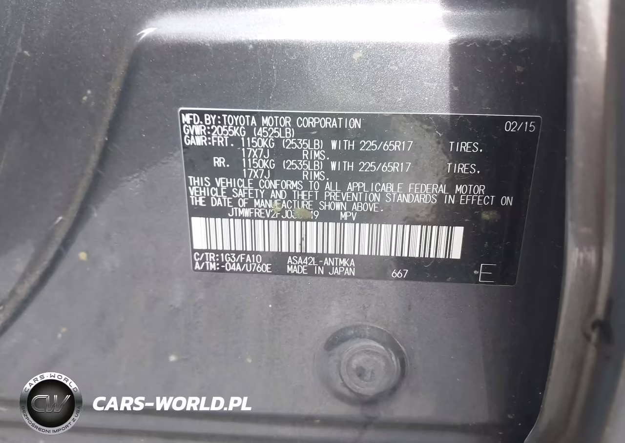 2015 Toyota Rav4 Xle VIN:JTMWFREV2FJ036549 - 9