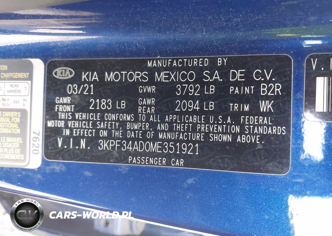 2021 Kia Forte Gt-Line VIN:3KPF34AD0ME351921 - 9