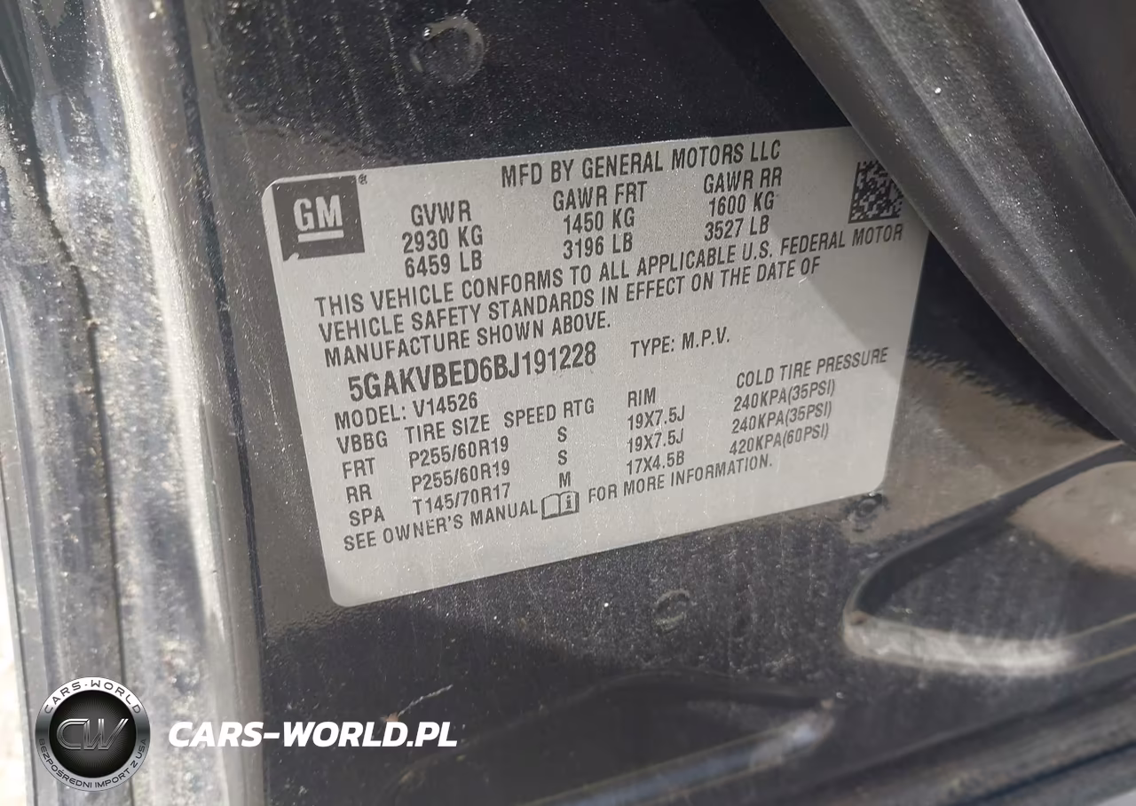 2011 Buick Enclave 1Xl VIN:5GAKVBED6BJ191228 - 9