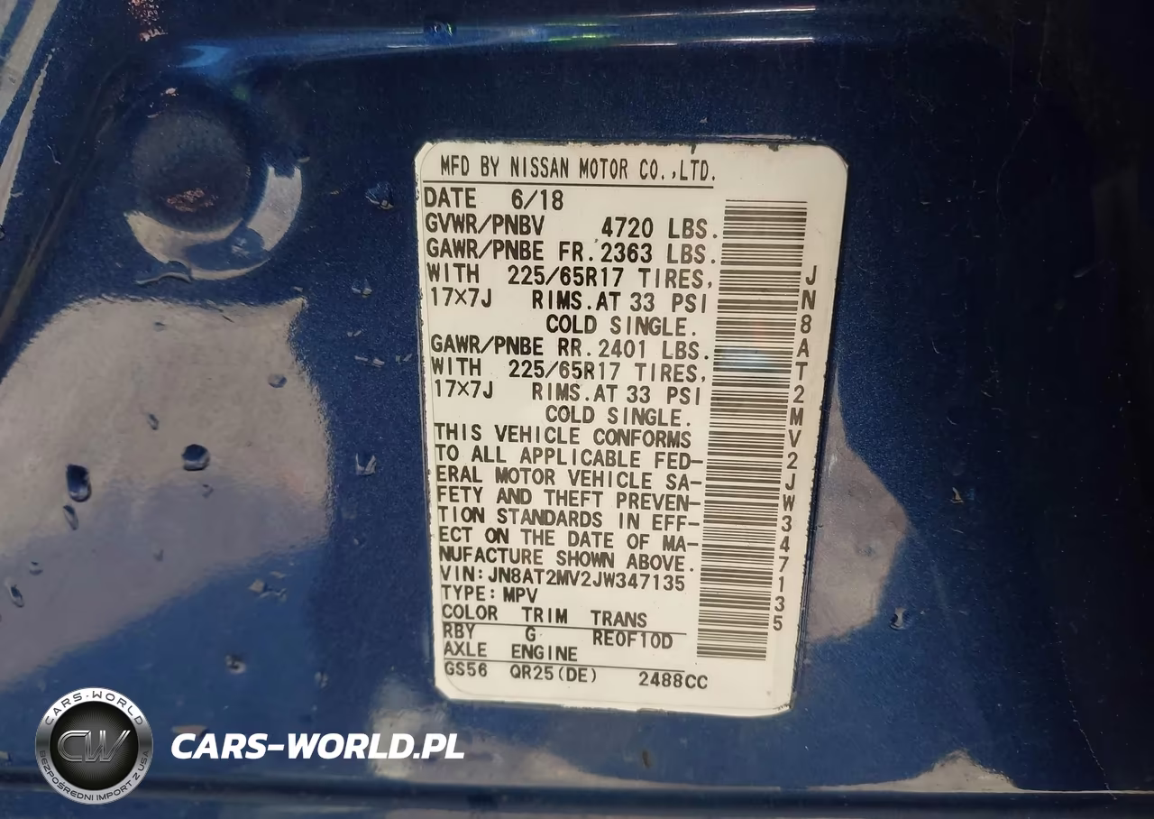 2018 Nissan Rogue Sv VIN:JN8AT2MV2JW347135 - 9