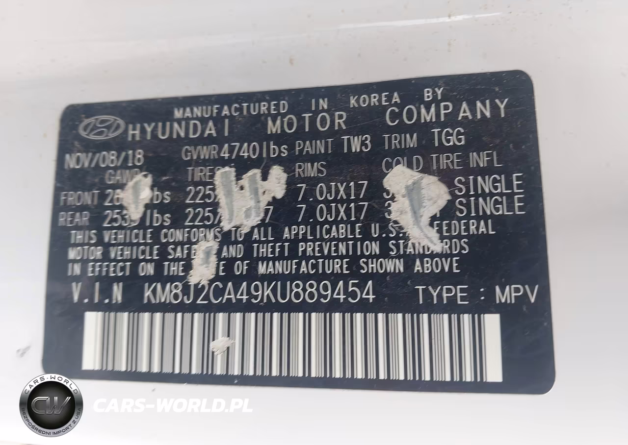 2019 Hyundai Tucson Se VIN:KM8J2CA49KU889454 - 9