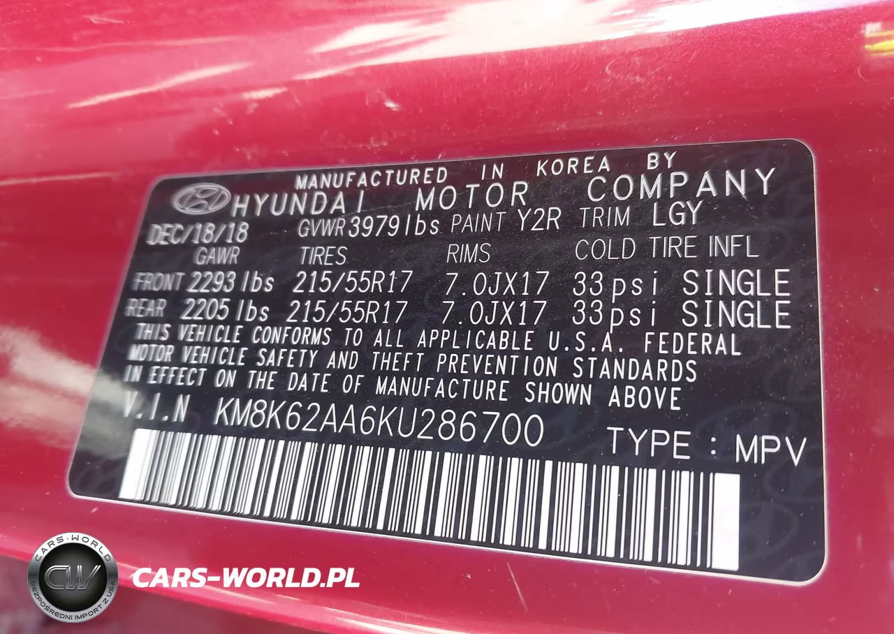 2019 Hyundai Kona Sel VIN:KM8K62AA6KU286700 - 9