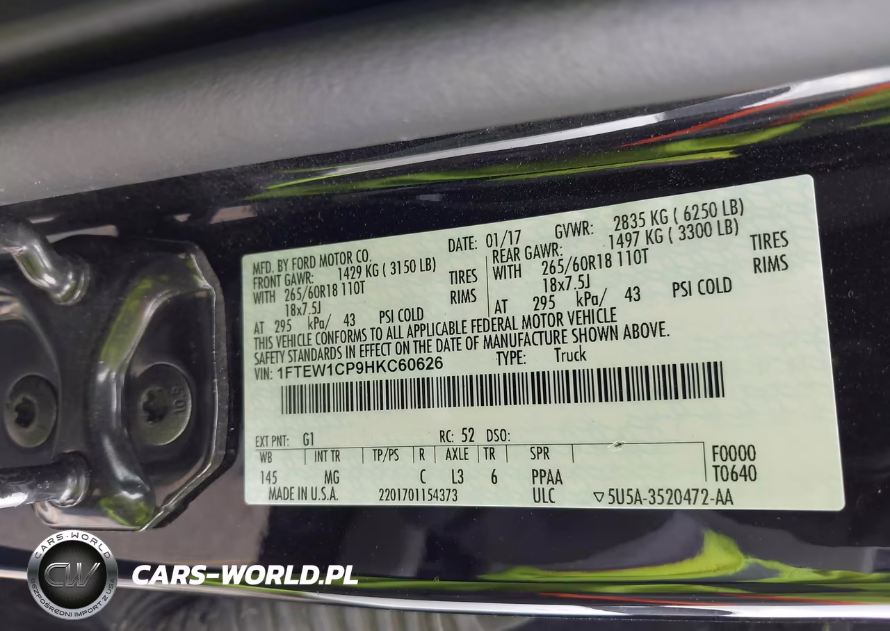 2017 Ford F-150 Xlt VIN:1FTEW1CP9HKC60626 - 9