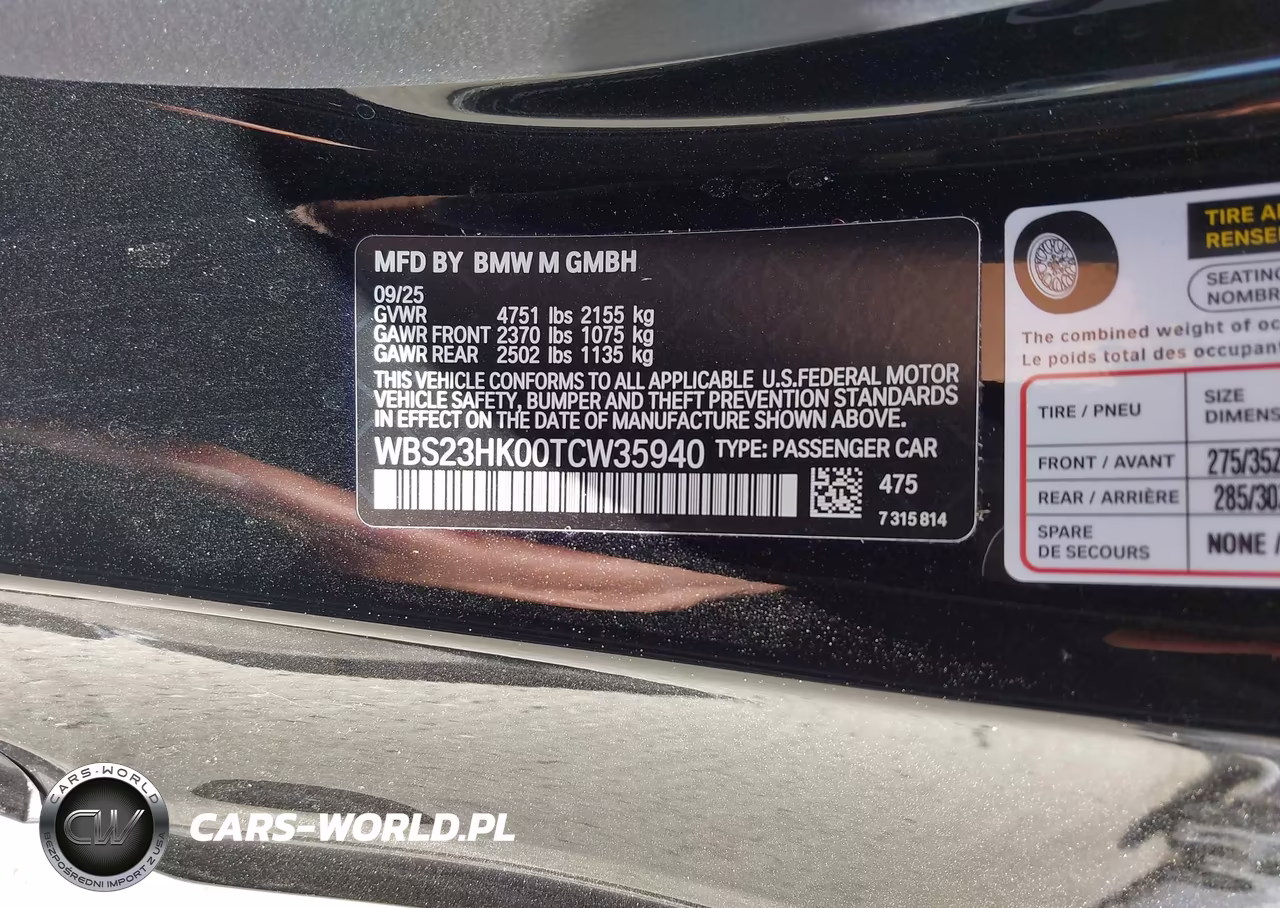 2026 BMW M4 Competition VIN:WBS23HK00TCW35940 - 9