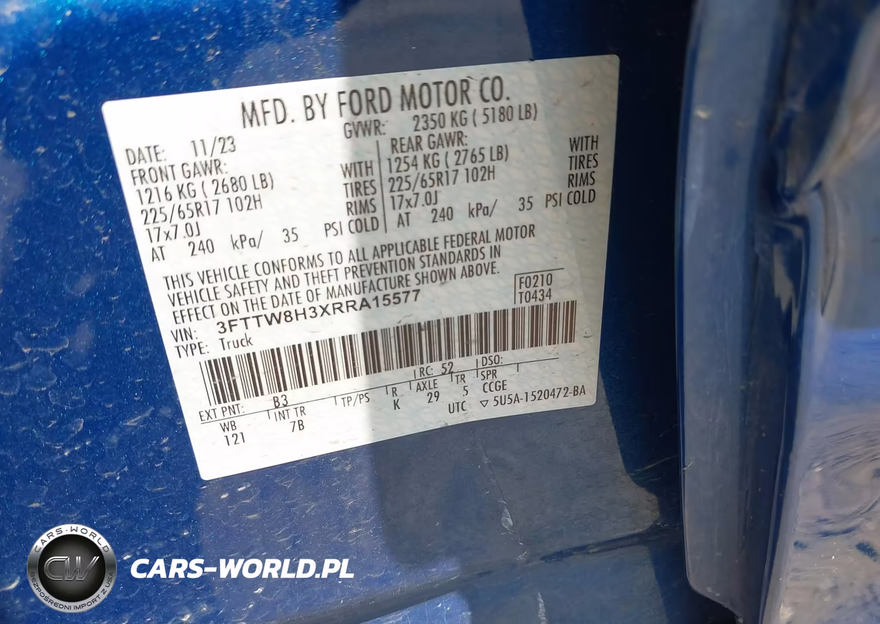 2024 Ford Maverick Xlt VIN:3FTTW8H3XRRA15577 - 9