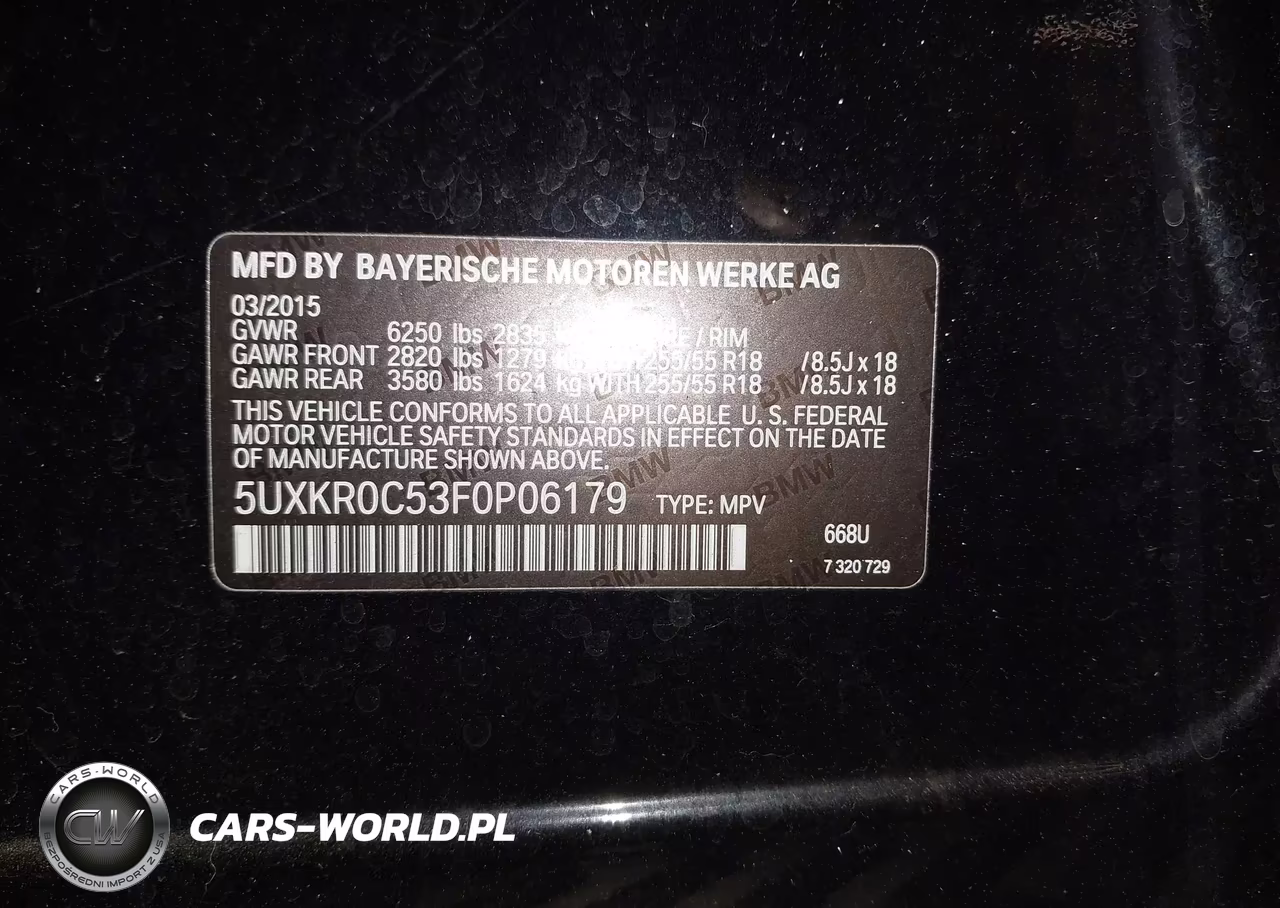 2015 BMW X5 xDrive35I VIN:5UXKR0C53F0P06179 - 9