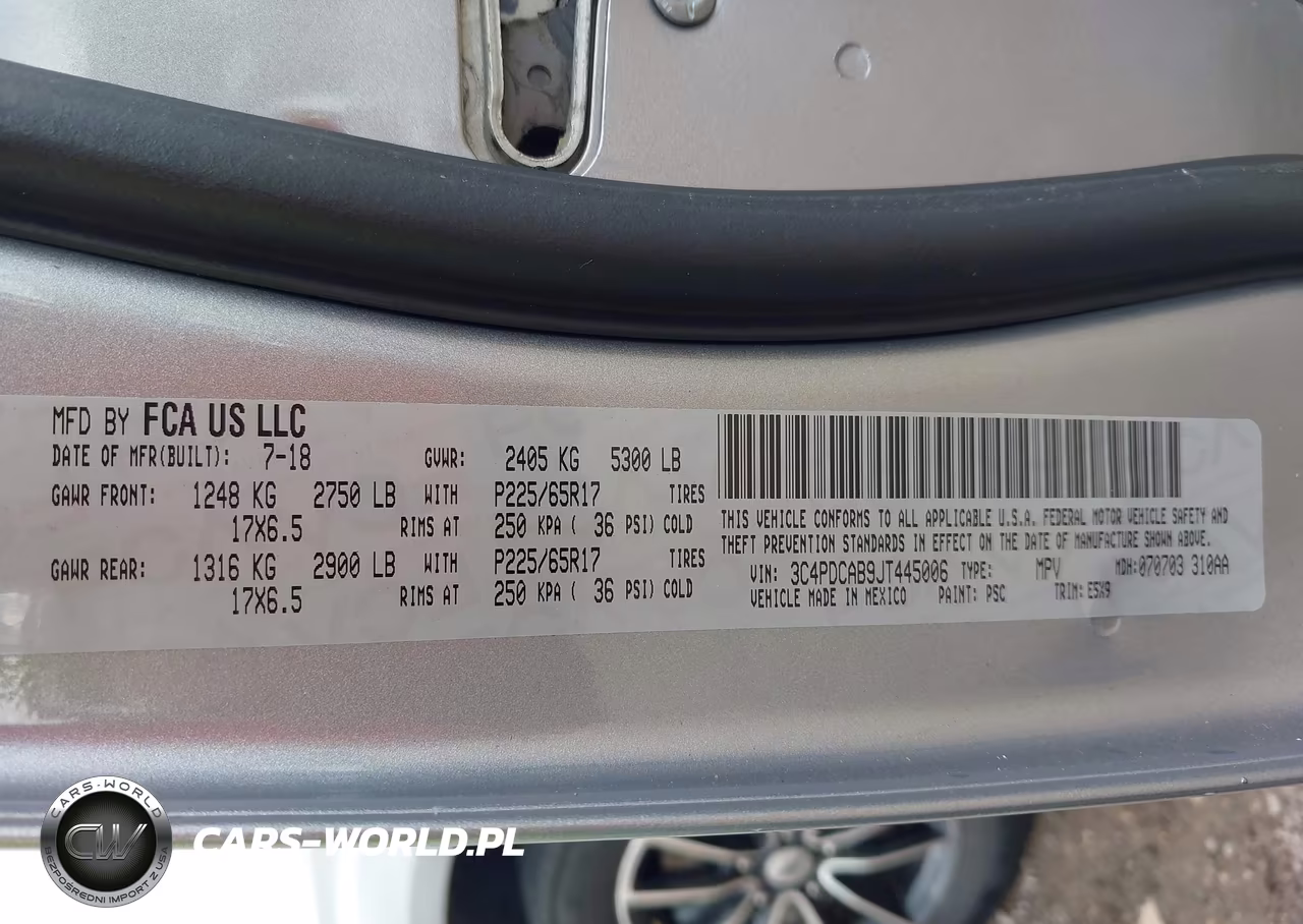 2018 Dodge Journey Se VIN:3C4PDCAB9JT445006 - 9