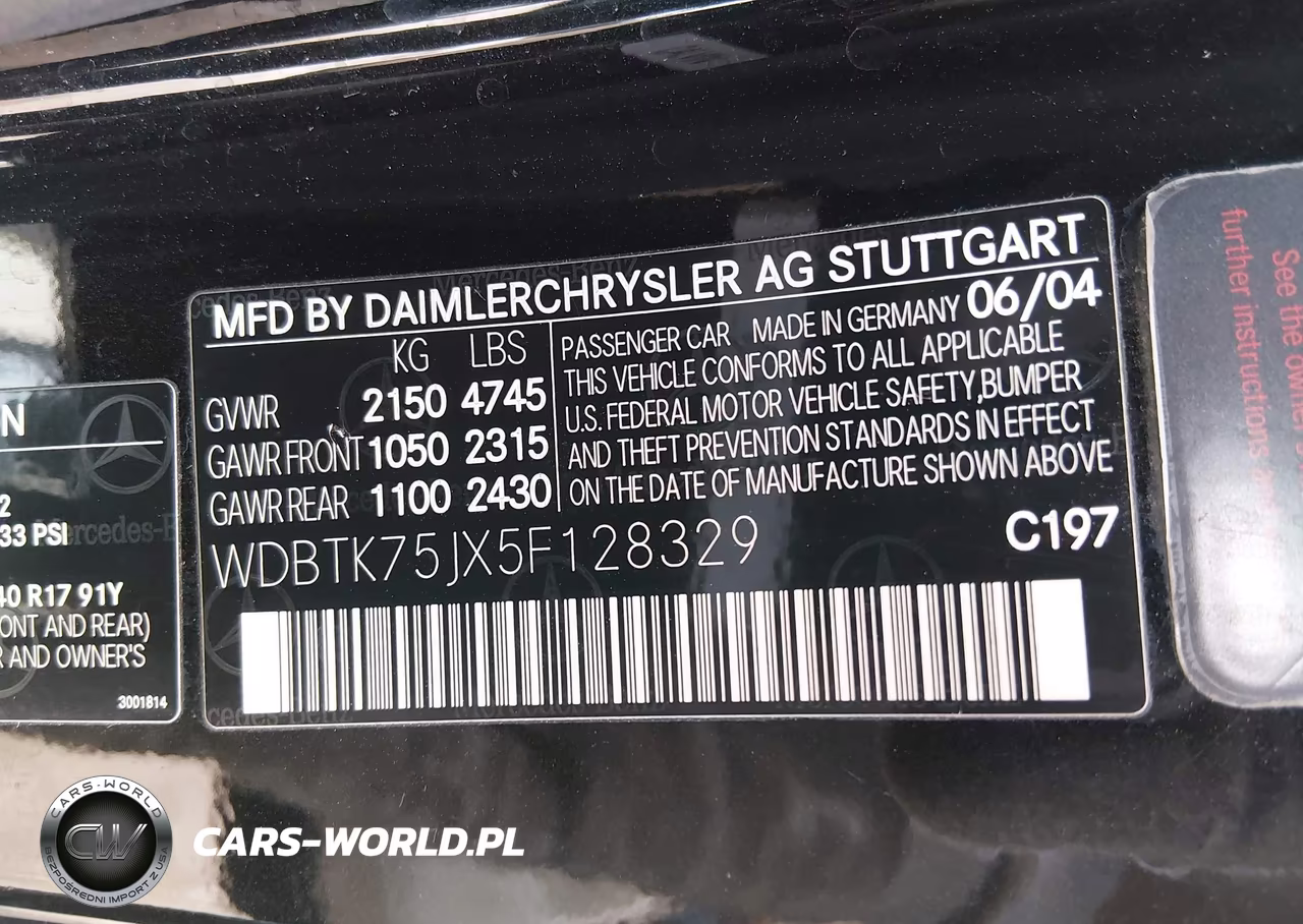 2005 Mercedes-Benz Clk 500 VIN:WDBTK75JX5F128329 - 9