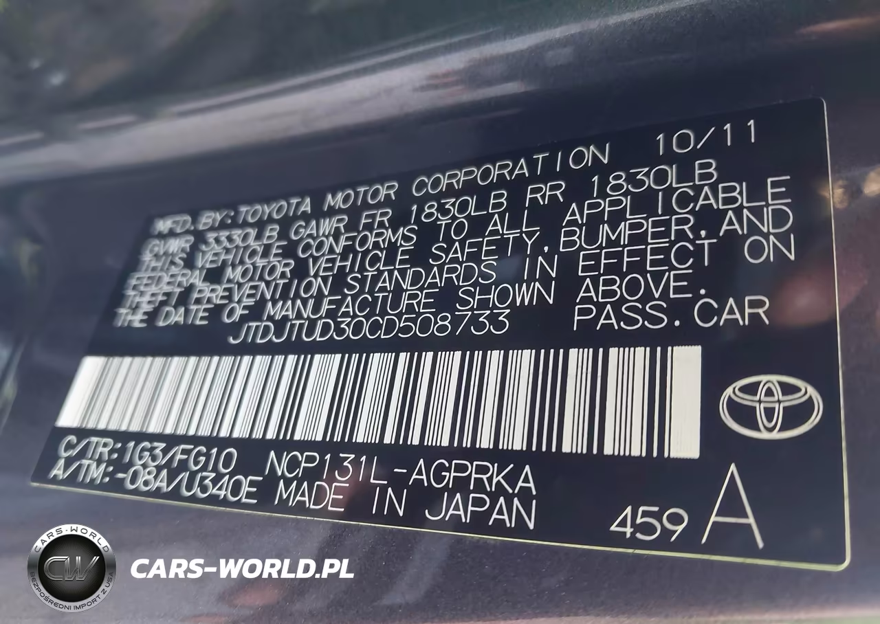2012 Toyota Yaris Le VIN:JTDJTUD30CD508733 - 9