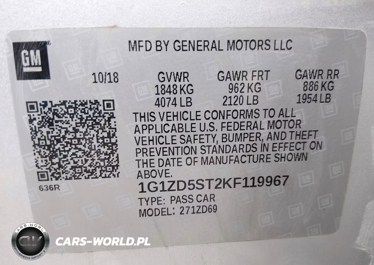 2019 Chevrolet Malibu Lt VIN:1G1ZD5ST2KF119967 - 9