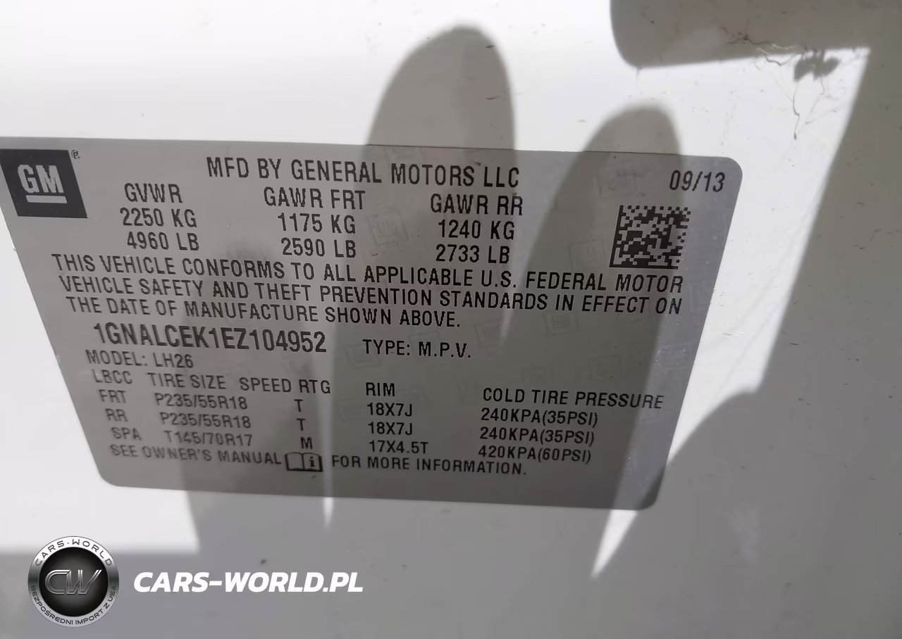 2014 Chevrolet Equinox 2Lt VIN:1GNALCEK1EZ104952 - 9