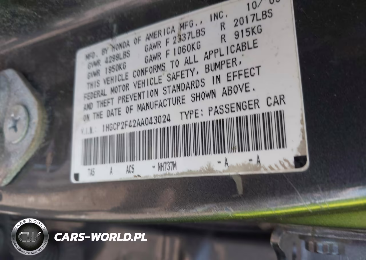 2010 Honda Accord 2.4 Lx-P VIN:1HGCP2F42AA043024 - 9