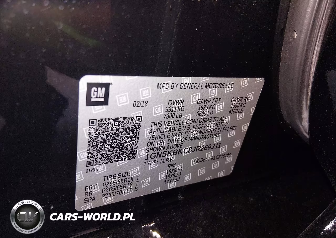 2018 Chevrolet Tahoe Lt VIN:1GNSKBKC8JR269311 - 9