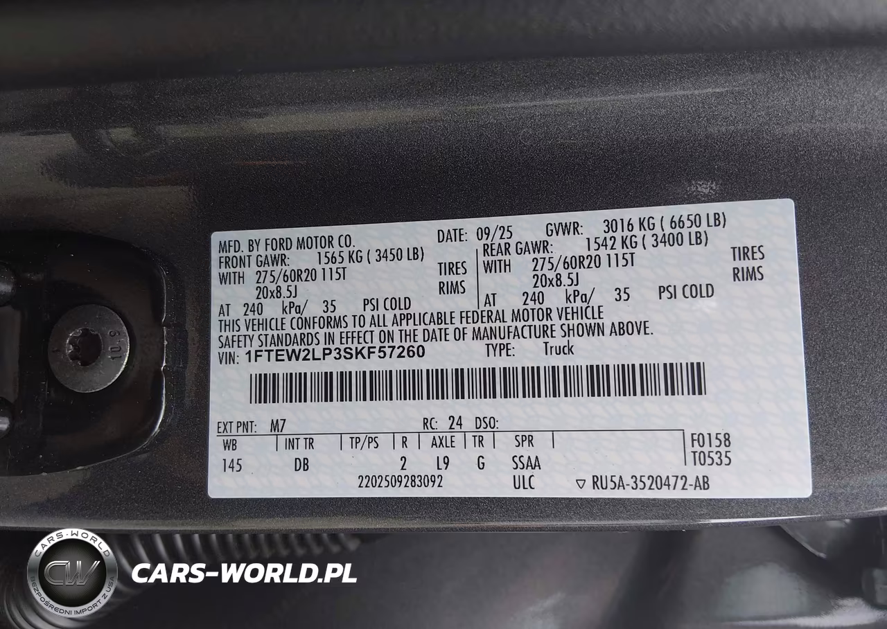 2025 Ford F-150 Stx VIN:1FTEW2LP3SKF57260 - 9