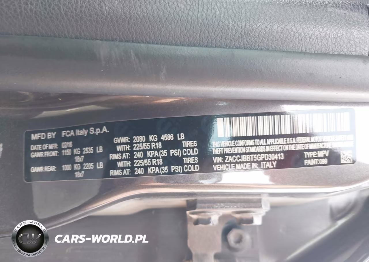 2016 Jeep Renegade Justice VIN:ZACCJBBT5GPD30413 - 9