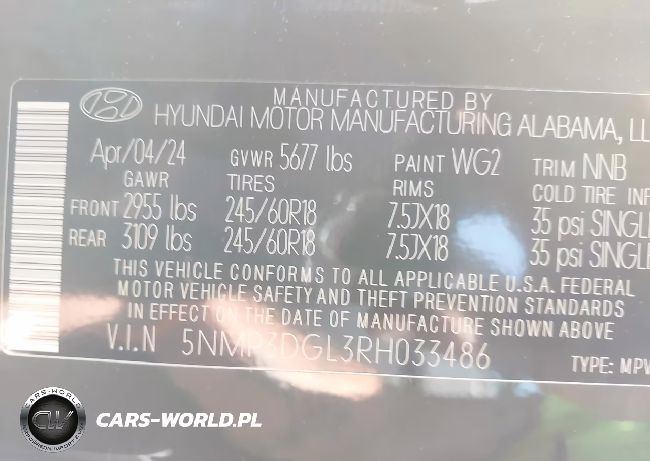 2024 Hyundai Santa Fe Xrt VIN:5NMP3DGL3RH033486 - 9