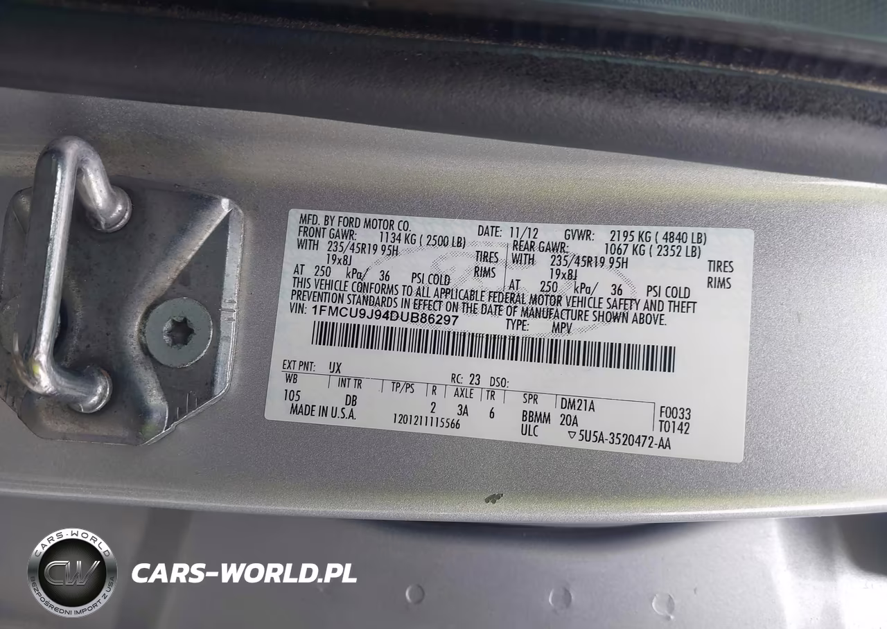 2013 Ford Escape Titanium VIN:1FMCU9J94DUB86297 - 9