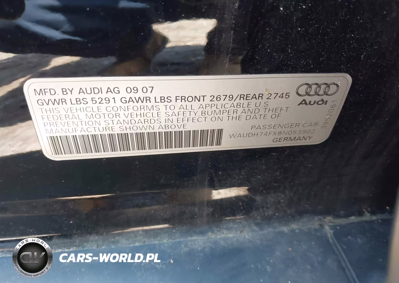 2008 Audi A6 3.2 VIN:WAUDH74FX8N053902 - 9