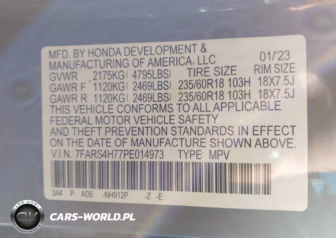 2023 Honda Cr-V Ex-L Awd VIN:7FARS4H77PE014973 - 9