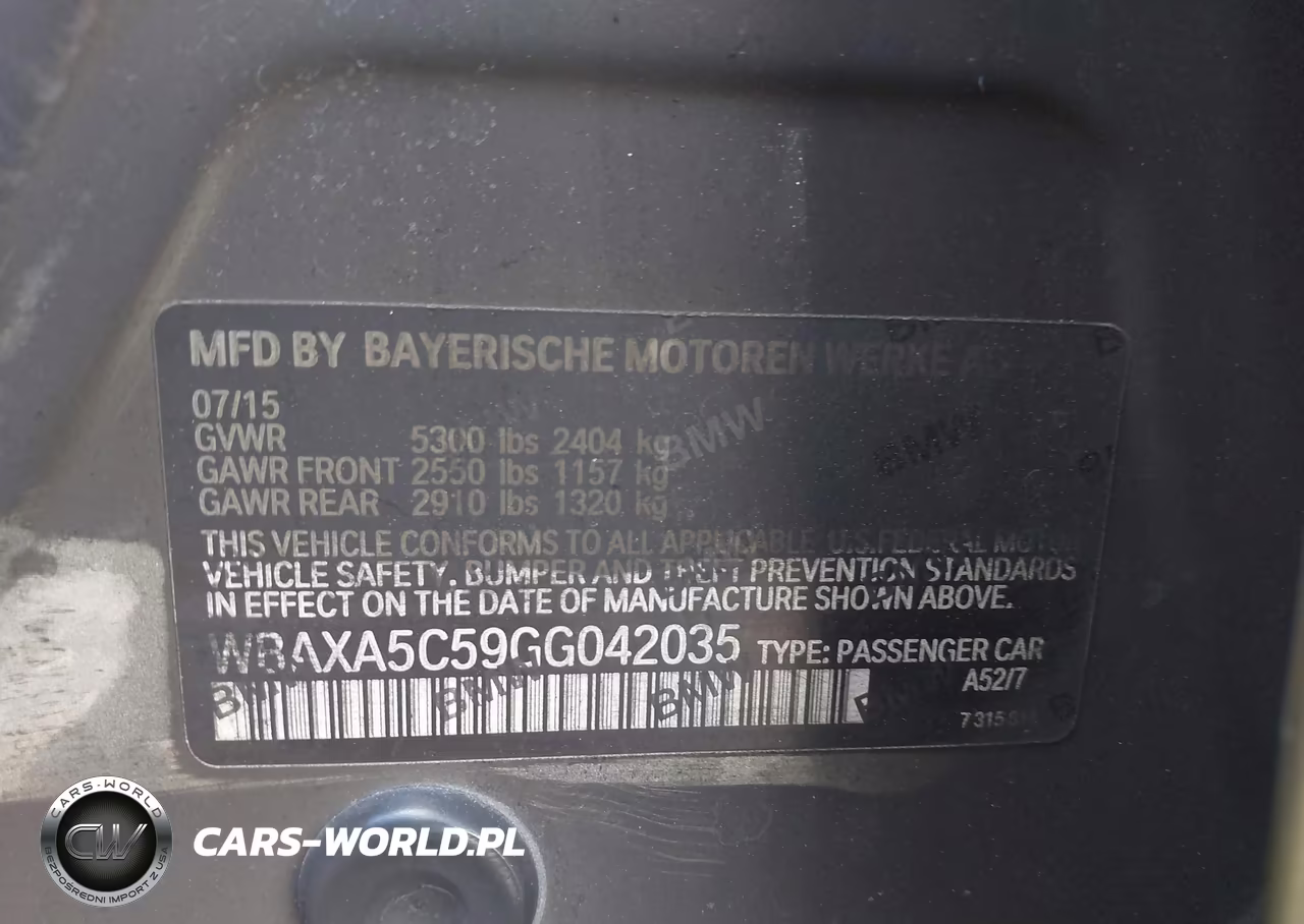 2016 BMW 535D VIN:WBAXA5C59GG042035 - 9