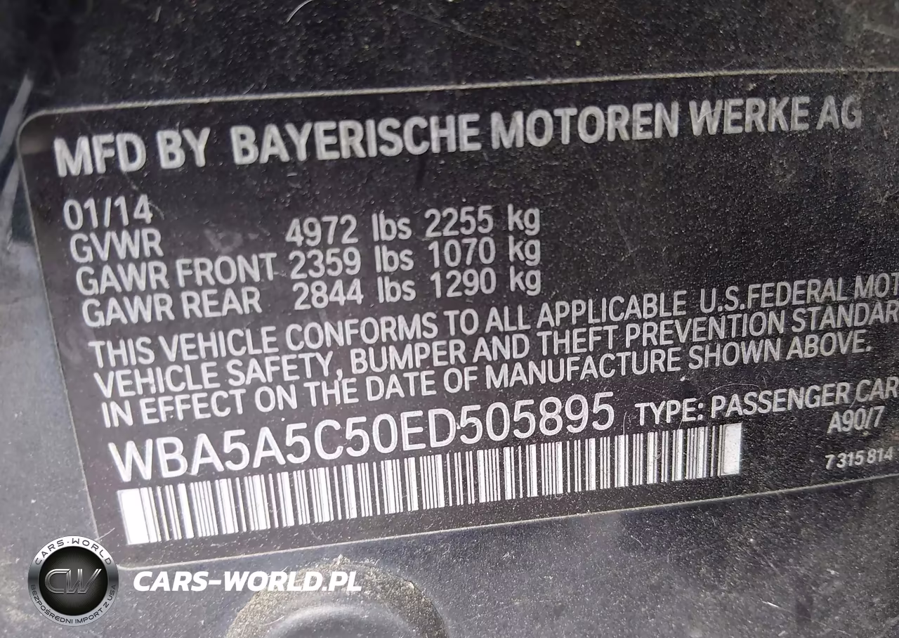 2014 BMW 528I VIN:WBA5A5C50ED505895 - 9