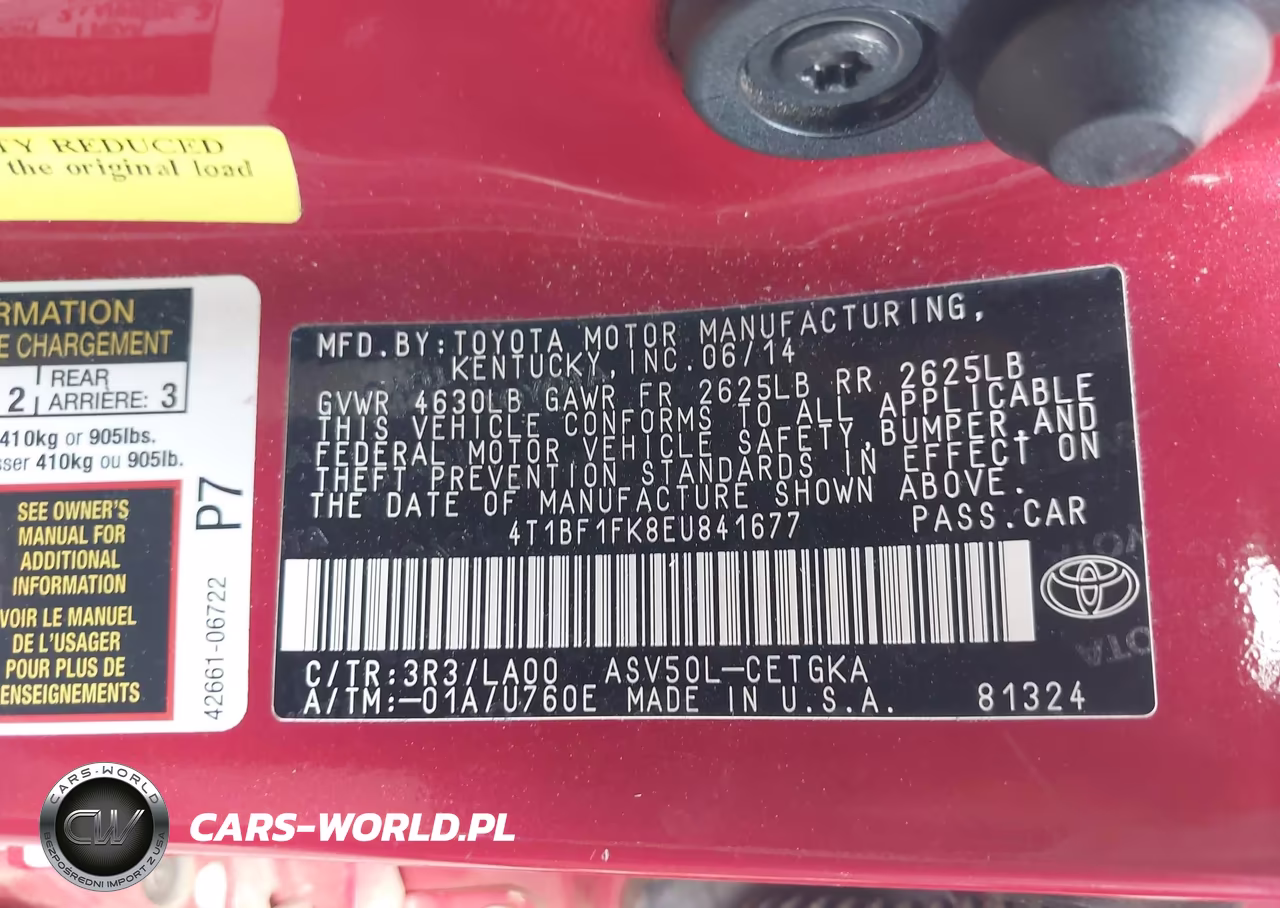 2014 Toyota Camry Xle VIN:4T1BF1FK8EU841677 - 9
