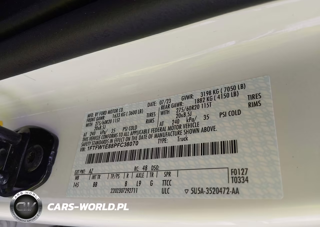 2023 Ford F-150 Platinum VIN:1FTFW1E88PFC38070 - 9