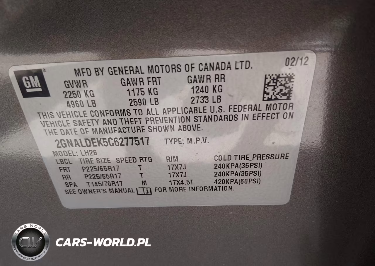 2012 Chevrolet Equinox 1Lt VIN:2GNALDEK5C6277517 - 9