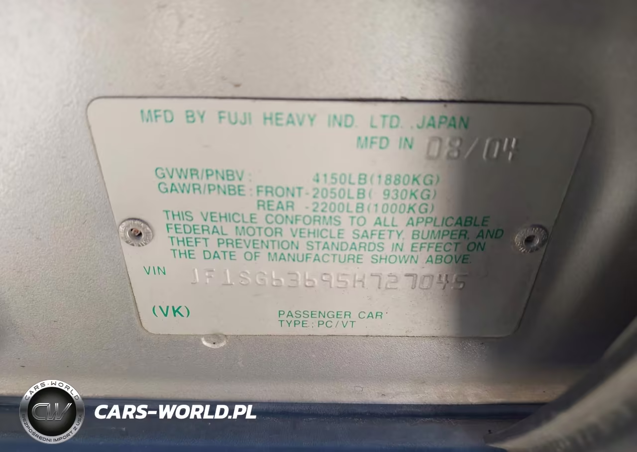 2005 Subaru Forester 2.5X VIN:JF1SG63695H727045 - 9