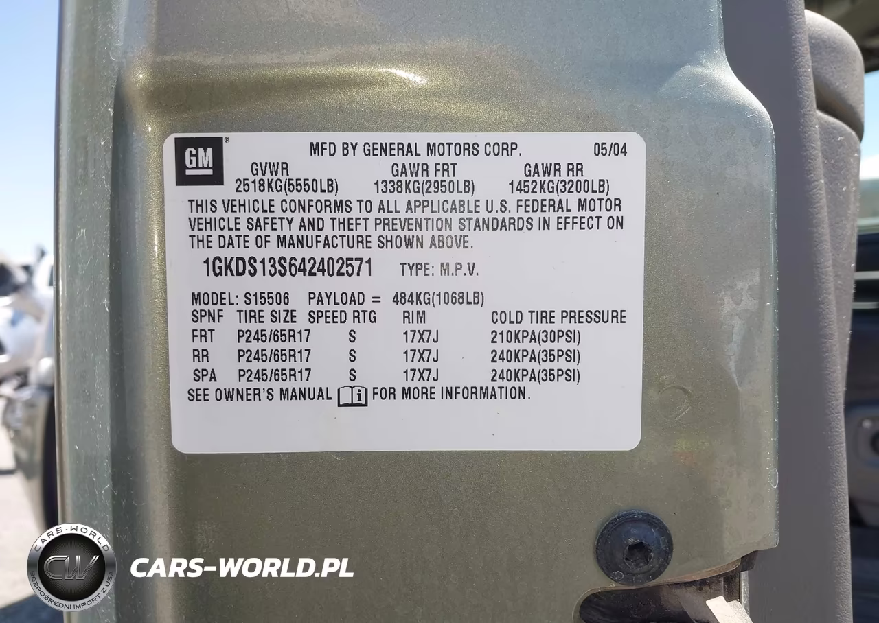 2004 GMC Envoy Sle VIN:1GKDS13S642402571 - 9