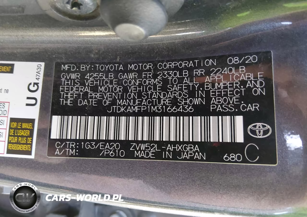 2021 Toyota Prius Prime Xle VIN:JTDKAMFP1M3166436 - 9