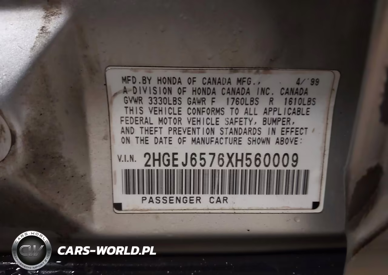 1999 Honda Civic Lx VIN:2HGEJ6576XH560009 - 9