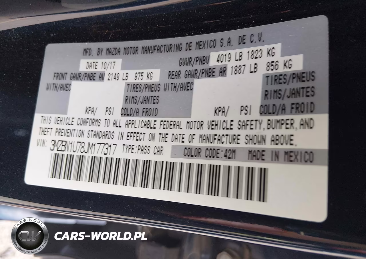 2018 Mazda Mazda3 Sport VIN:3MZBN1U78JM177317 - 9