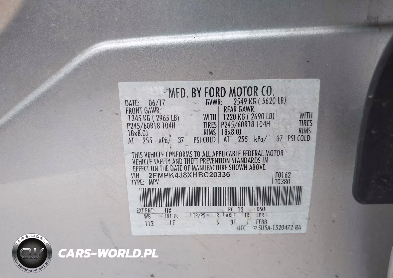 2017 Ford Edge Sel VIN:2FMPK4J8XHBC20336 - 9